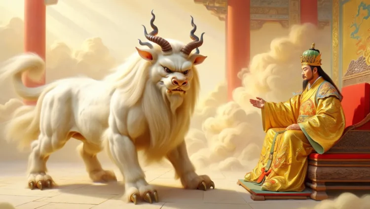 Baize mythical beast wisdom and protection from evil spirits