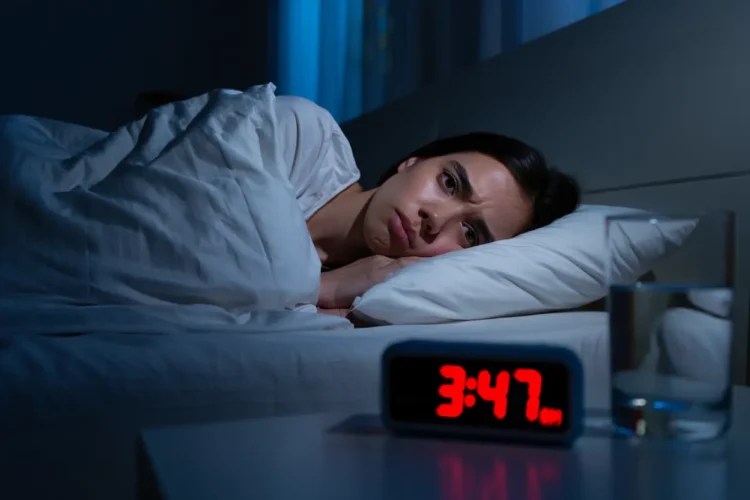 Conceptual illustration of the brain's suprachiasmatic nucleus the master body clock for circadian rhythm
