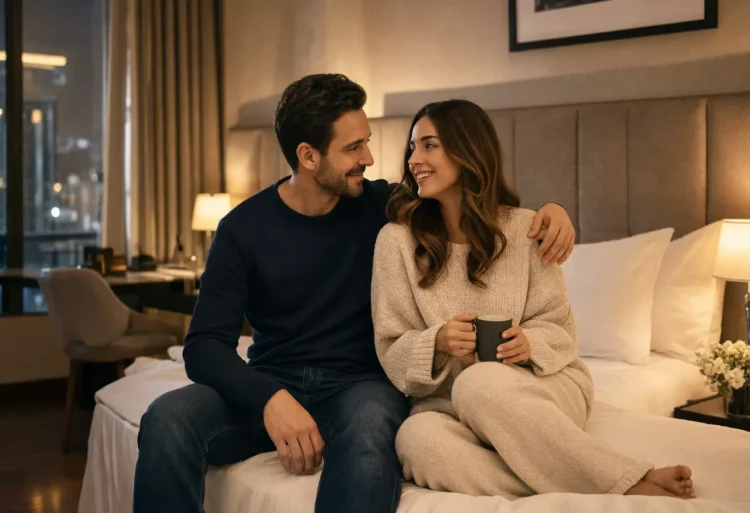 Romantic child-free hotel suite designed for couples and honeymoon getaways