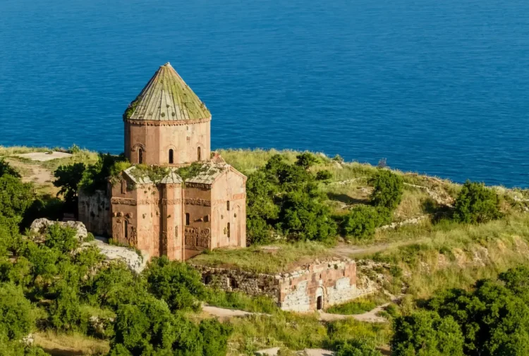 Akdamar Island with the medieval Armenian Church of the Holy Cross